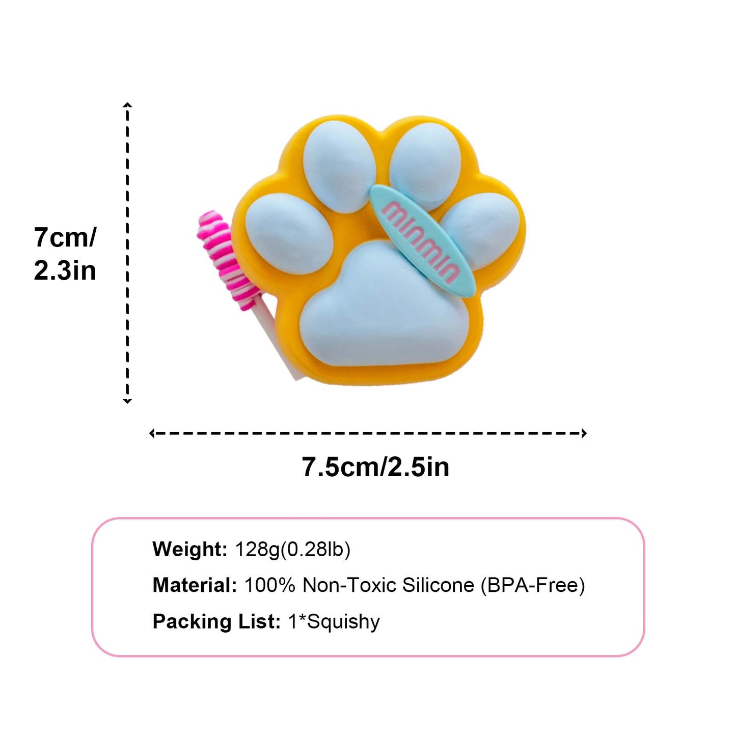 Pink-blue Paws Taba Squishy