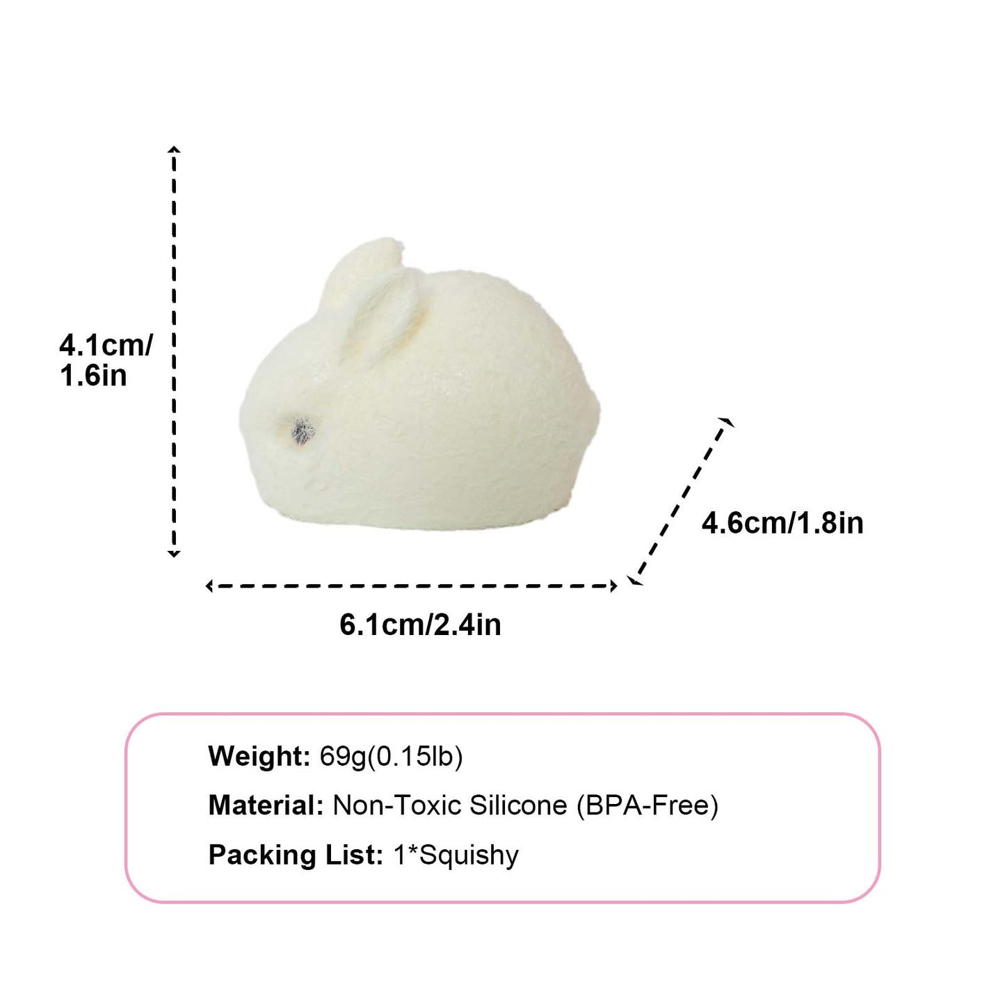 Fluffy Bunny Taba Squishy