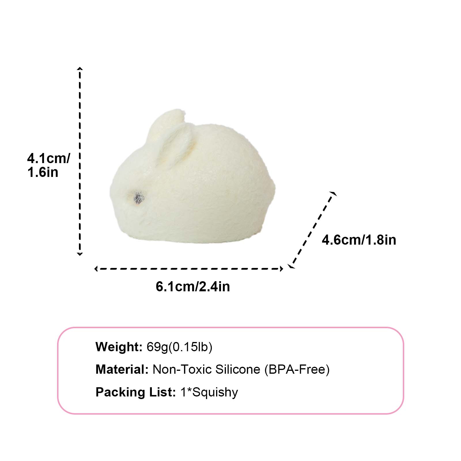 Fluffy Bunny Taba Squishy