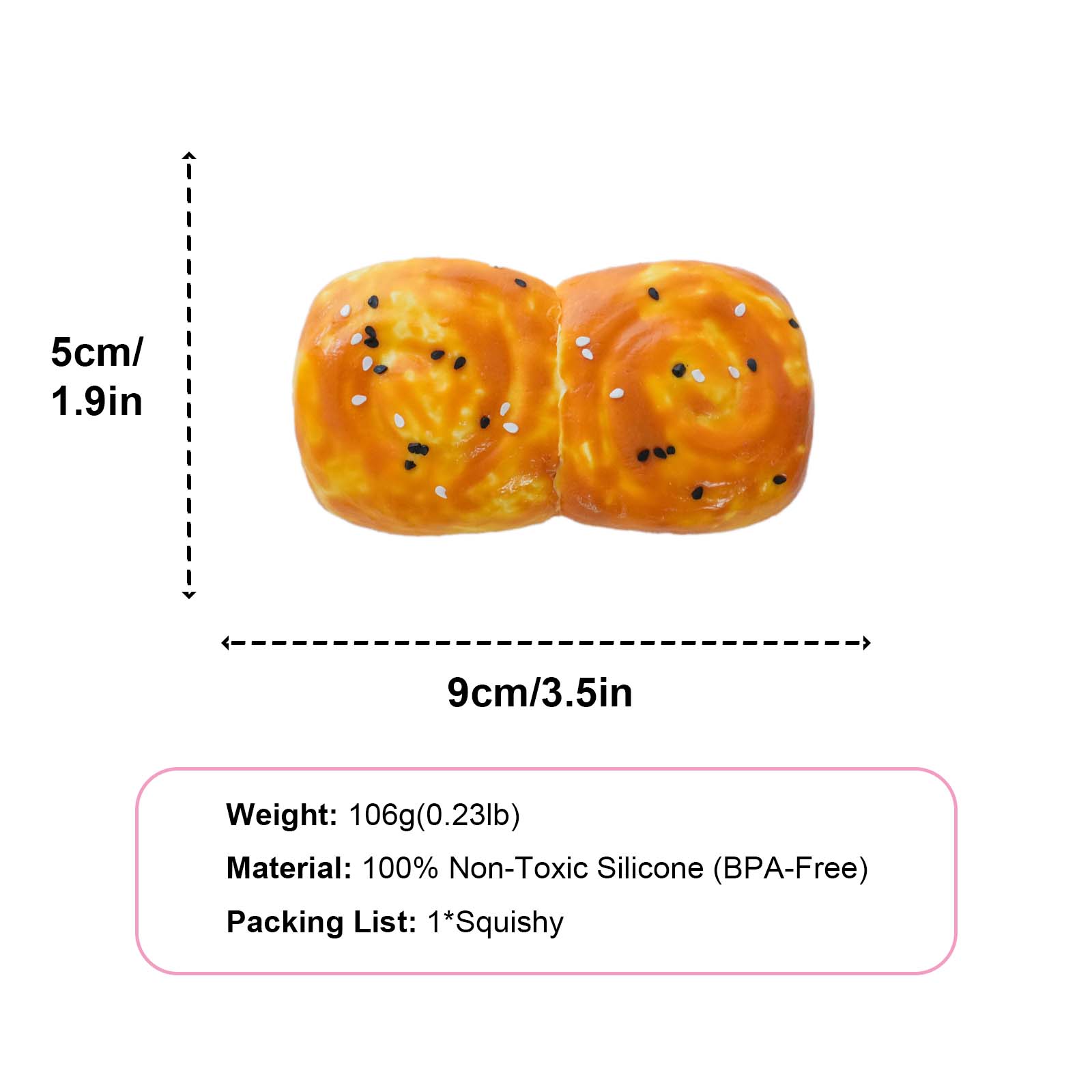 Honey Sesame Bun Taba Squishy
