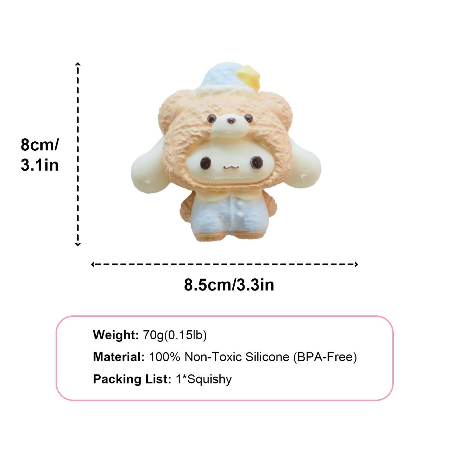 Bear coat puppy Taba Squishy