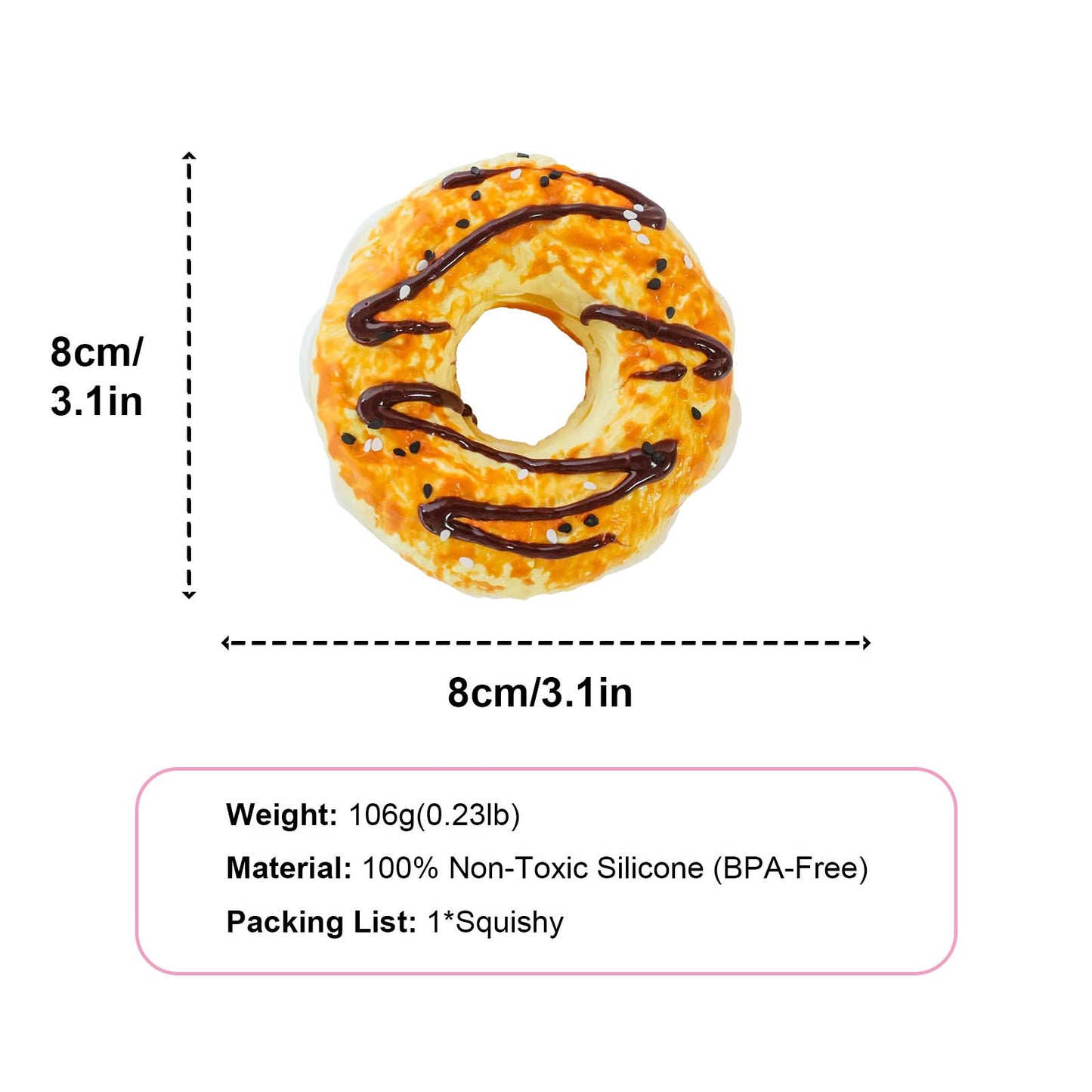 Chocolate Donut Taba Squishy
