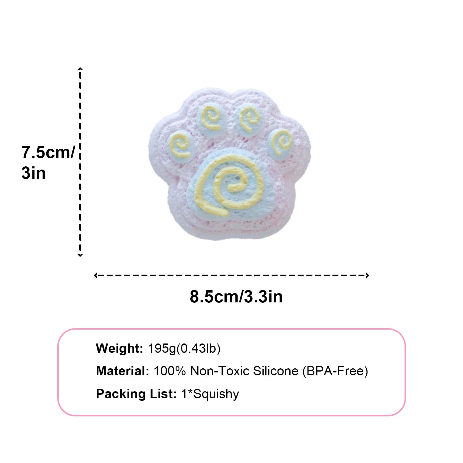 Swirl Cat Paw Taba Squishy