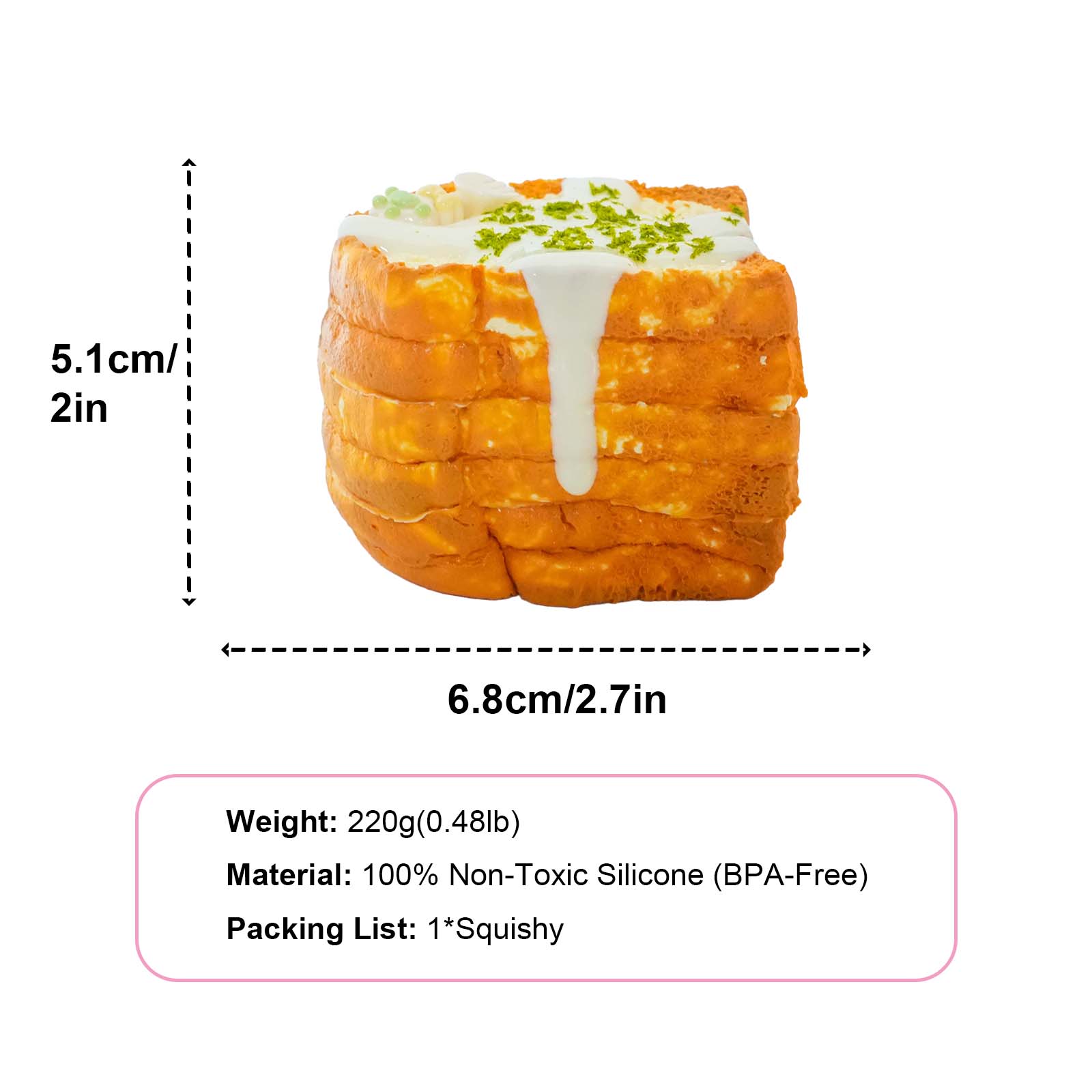 Drizzle Toast Taba Squishy