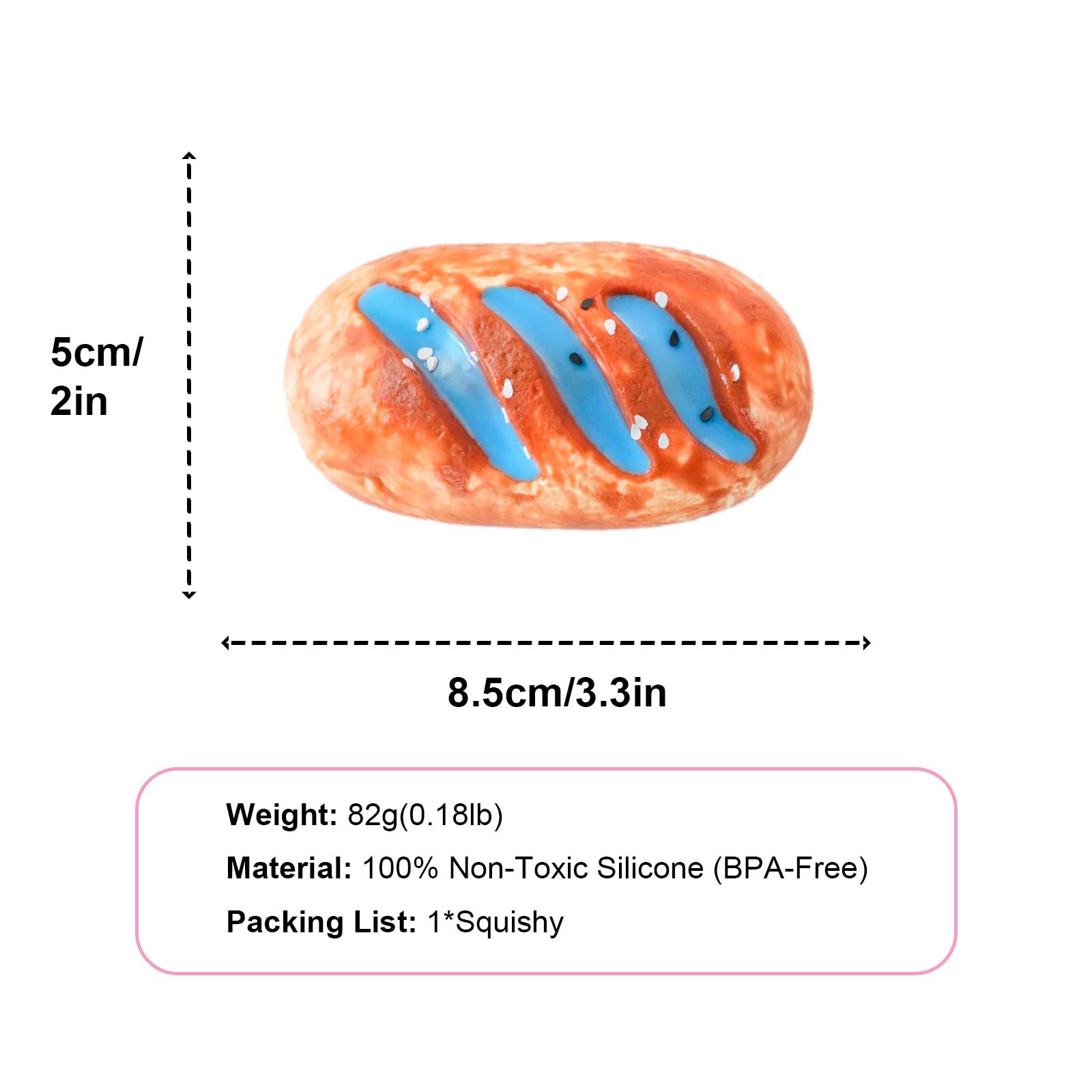 Blue Frosted Baguette Taba Squishy