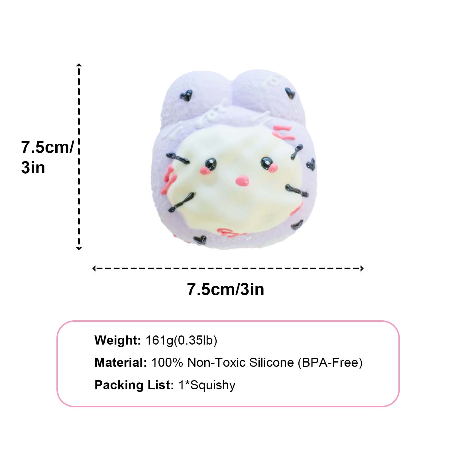 Purple cream bunny Taba Squishy