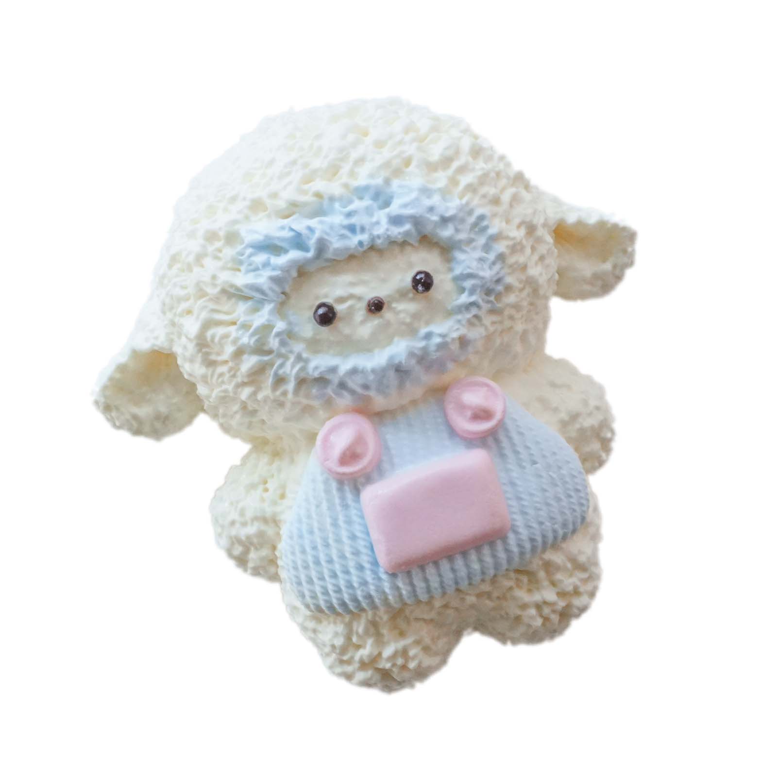 Fluffy blue-white lamb Taba Squishy