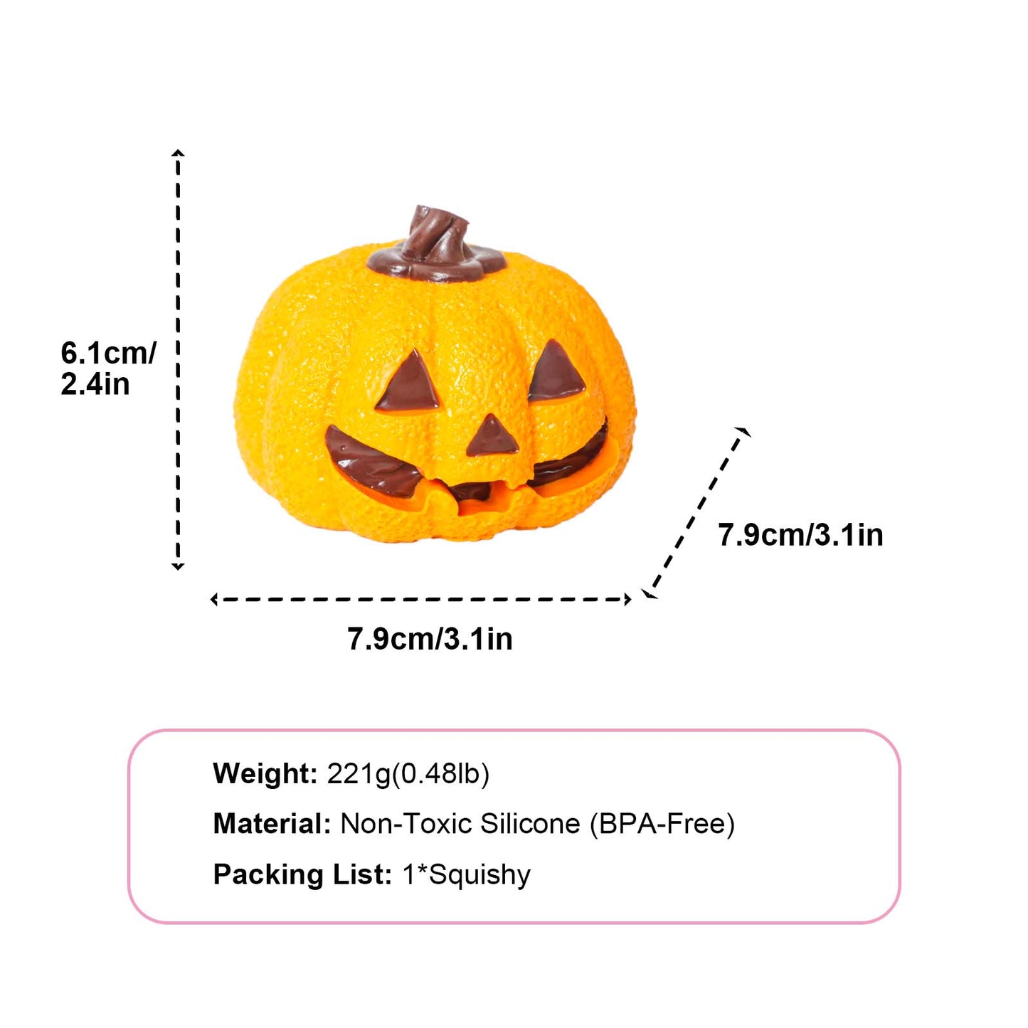 Glow pumpkin Taba Squishy