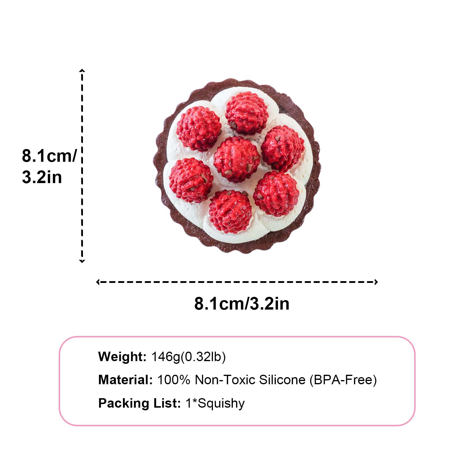 Raspberry Tart Taba Squishy
