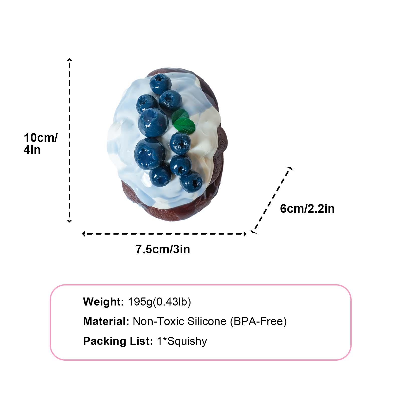 Blueberry Chocolate cake Taba Squishy