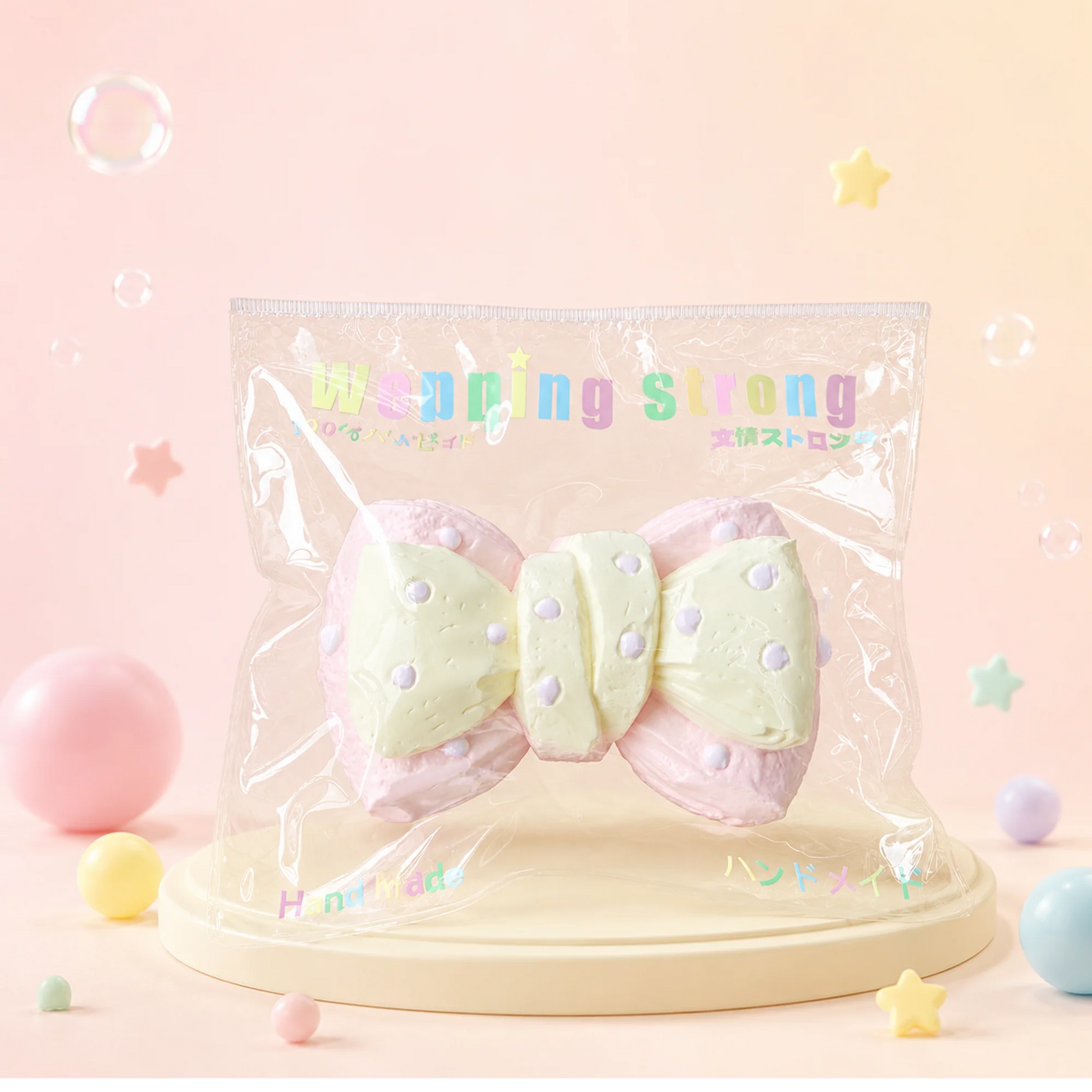 [Wenqing Strong]Polka Dot Bow [No returns or exchanges once opened] Taba squishy