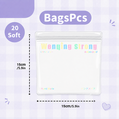 Wenqing Replacement Bags: 20 each of sizes 15x15，16×16, 17×17, and 19×19.