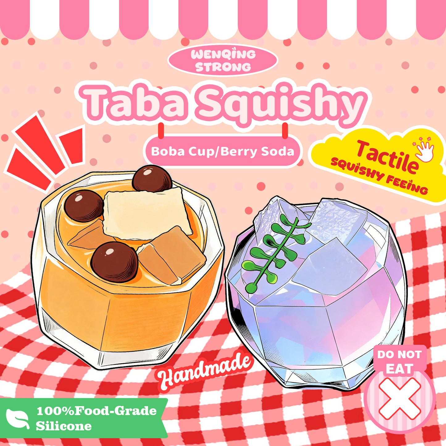 Boba Cup & Berry Soda Taba Squishy