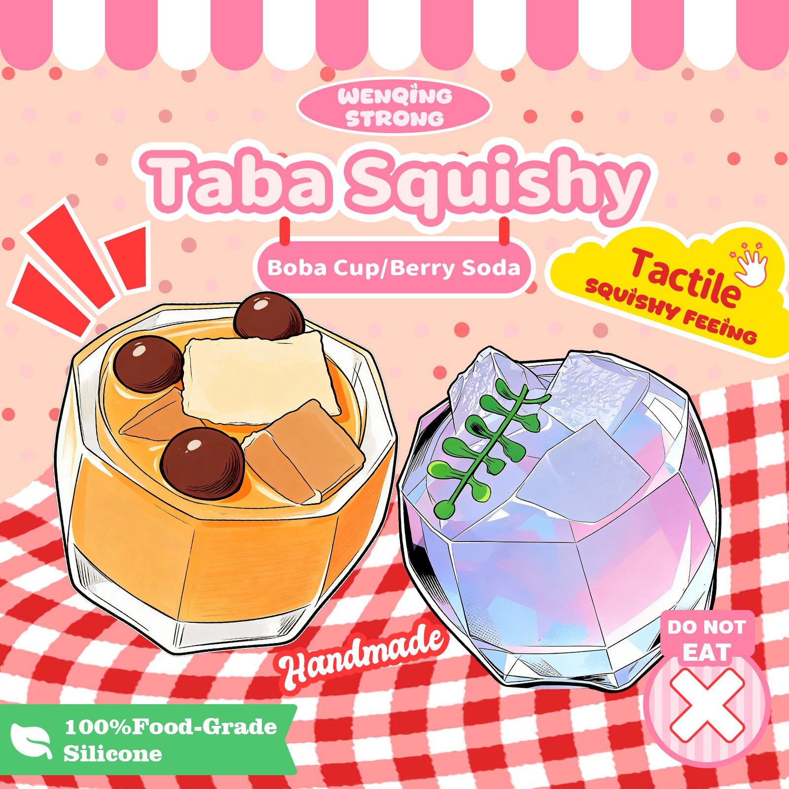 Boba Cup & Berry Soda Taba Squishy