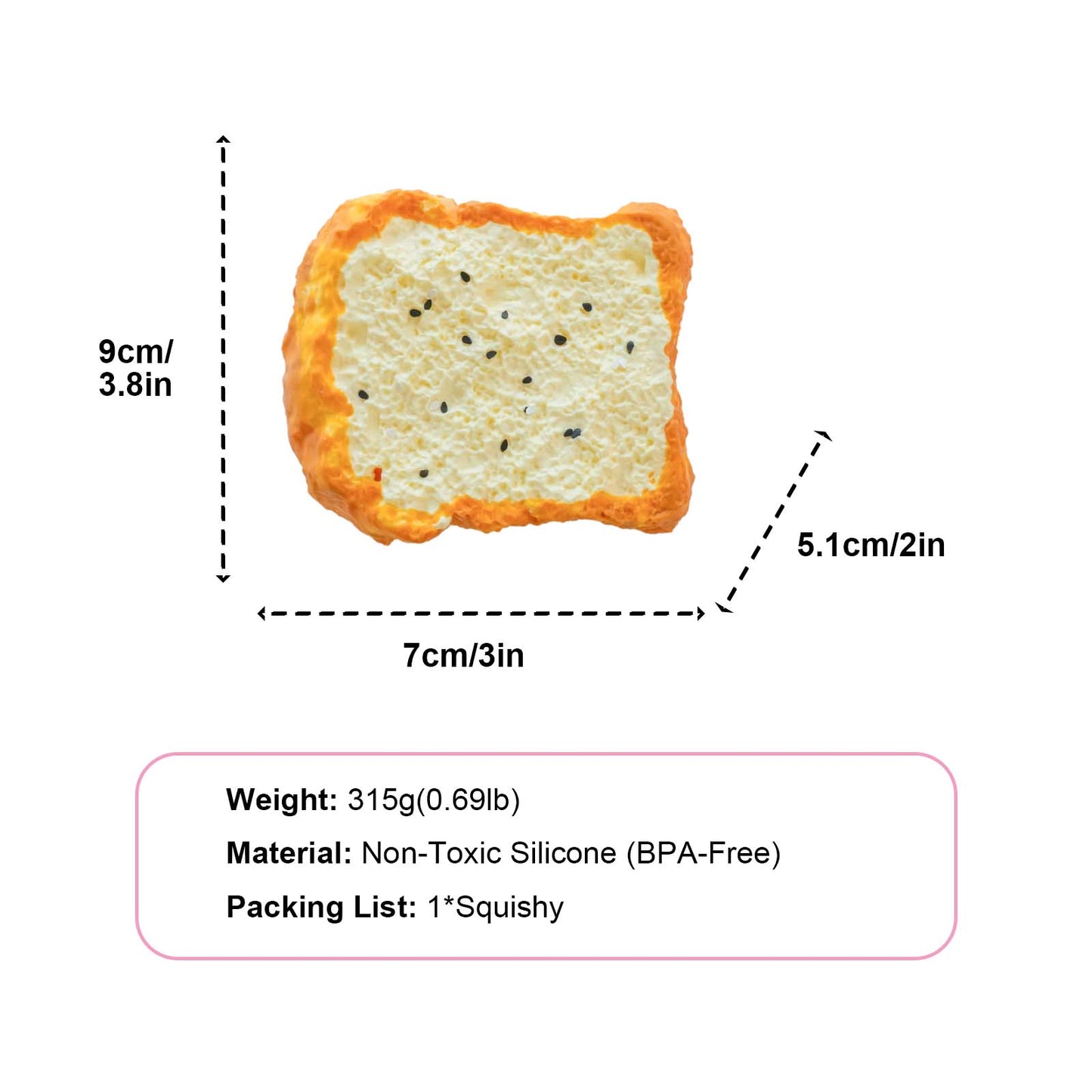 Double-layer Toast Taba Squishy
