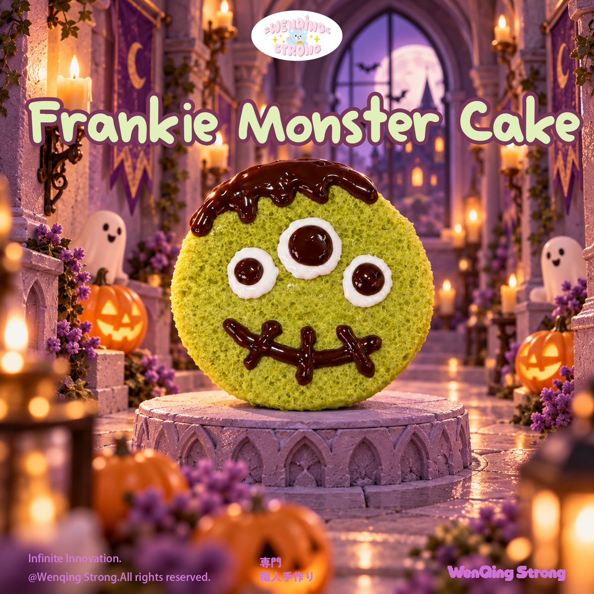 [Wenqing Strong]Frankie Monster Cake Taba Squishy a stress-relief toy