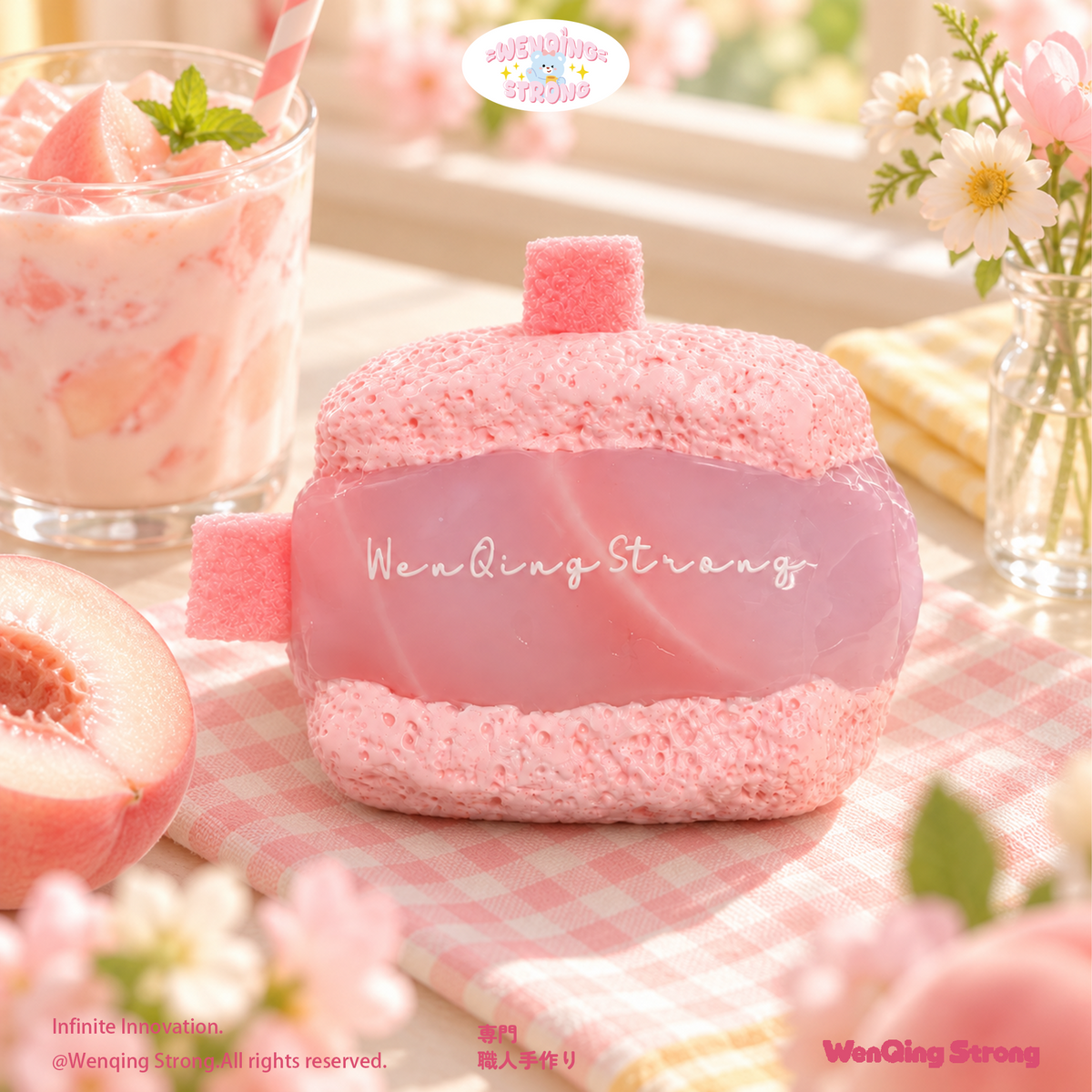 [Wenqing Strong]-Peach sandwich[yogurt] Taba squishy