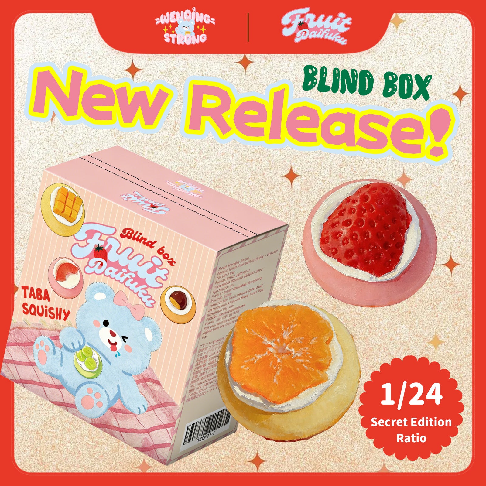 Fruit Daifuku Taba Squishy blind box