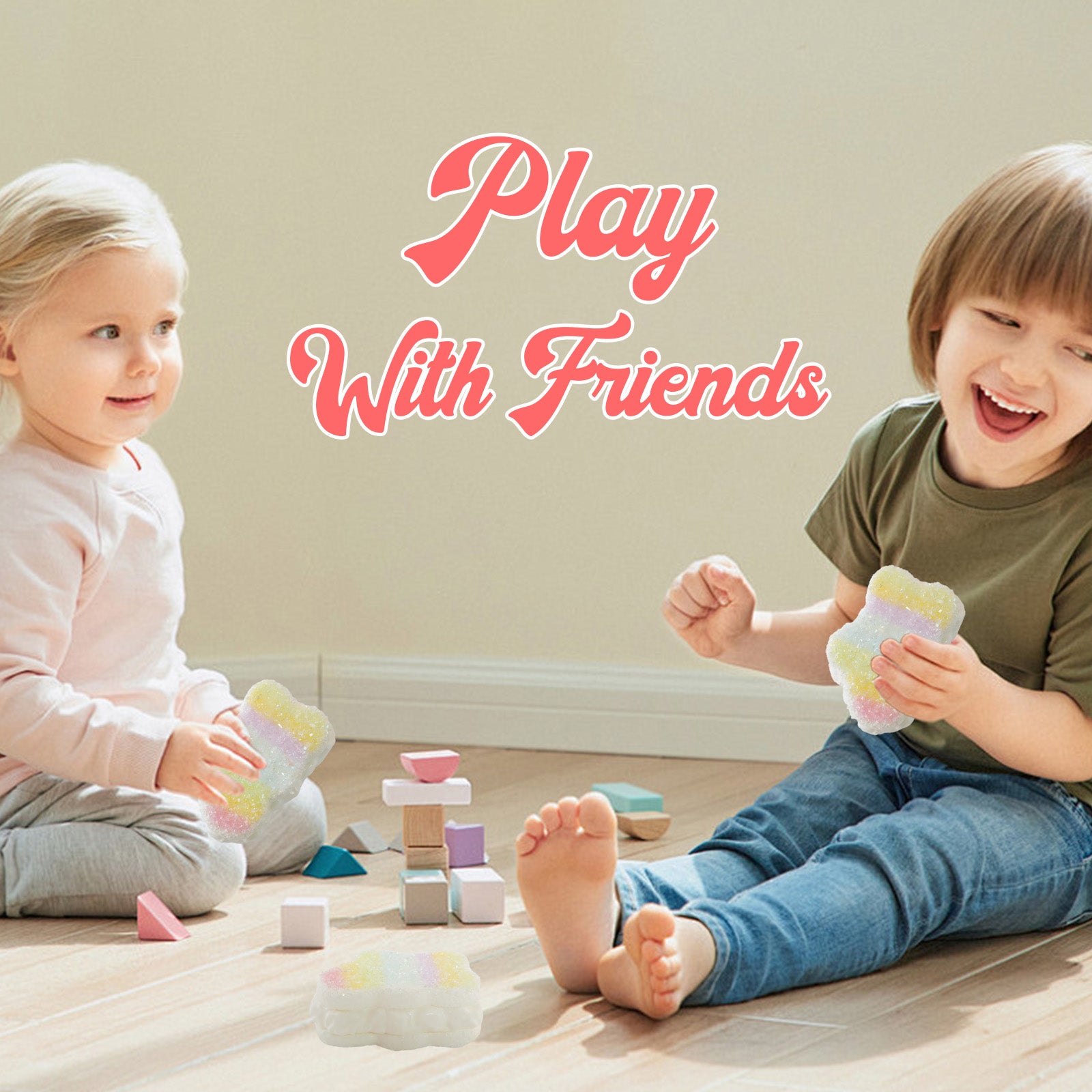 Rainbow Crushed Ice Taba Squishy