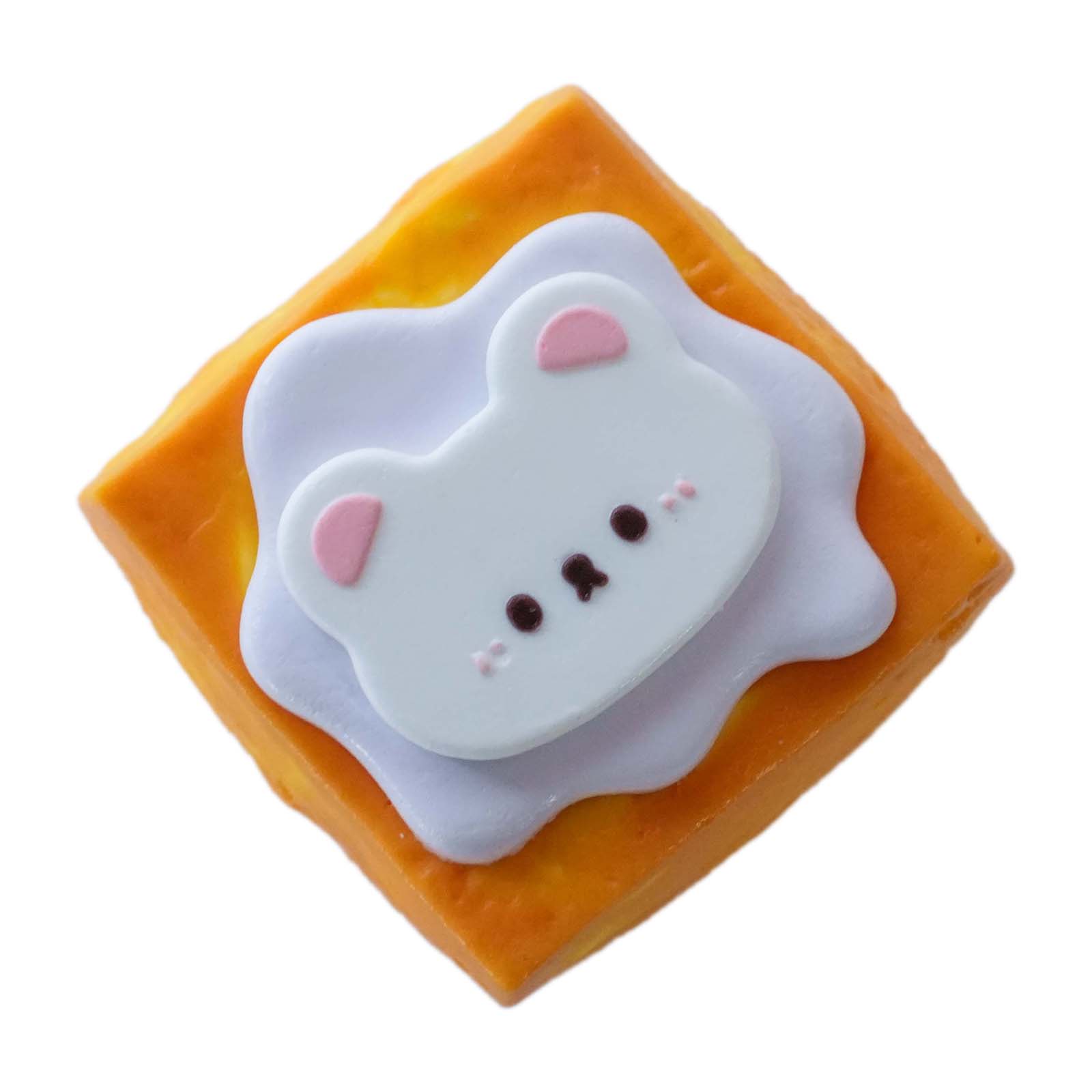Orange Creamy bear Taba Squishy