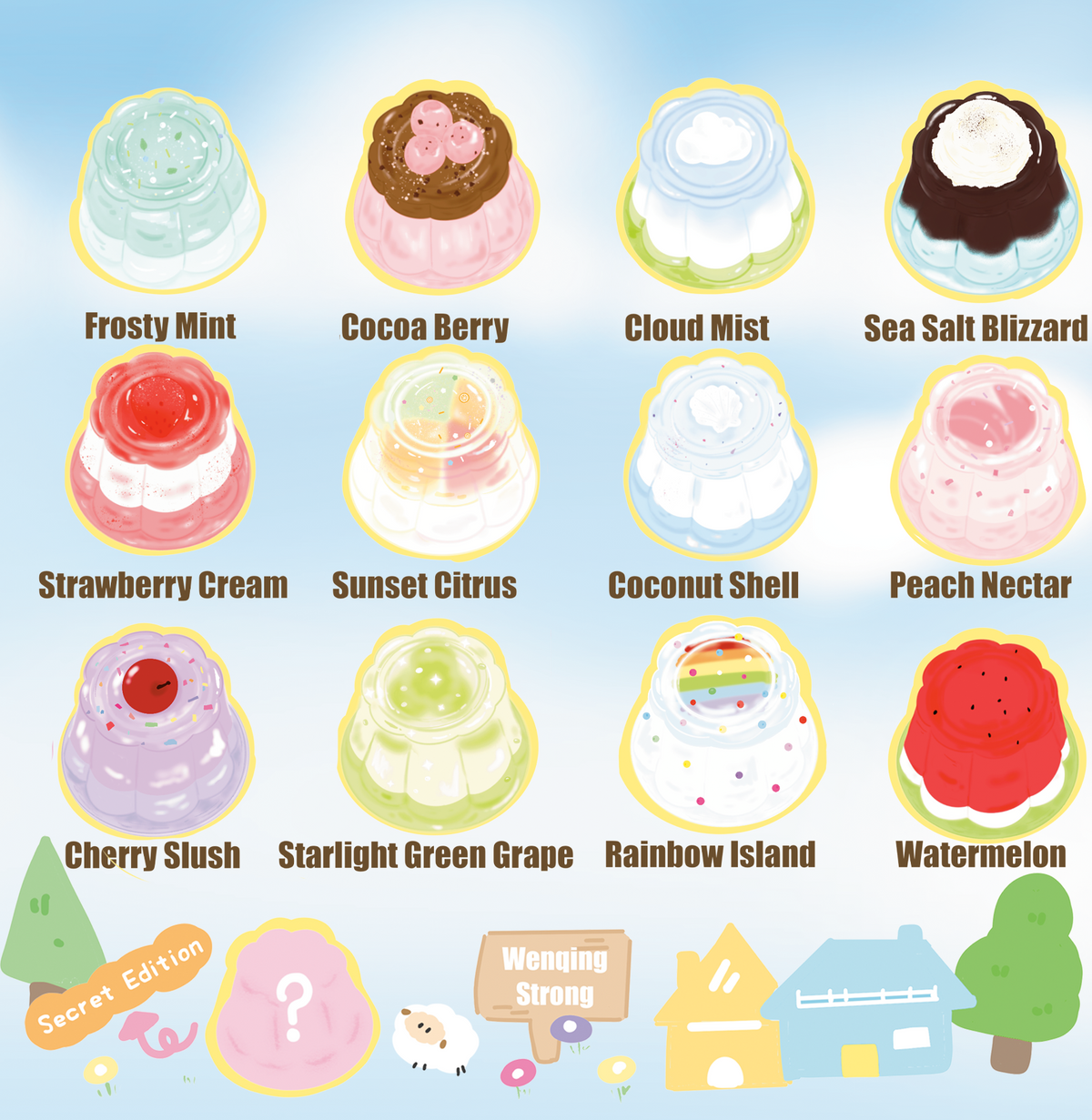 [WenQing Strong]  Summer Pudding Shack【Yogurt 】taba squishy -blind boxes