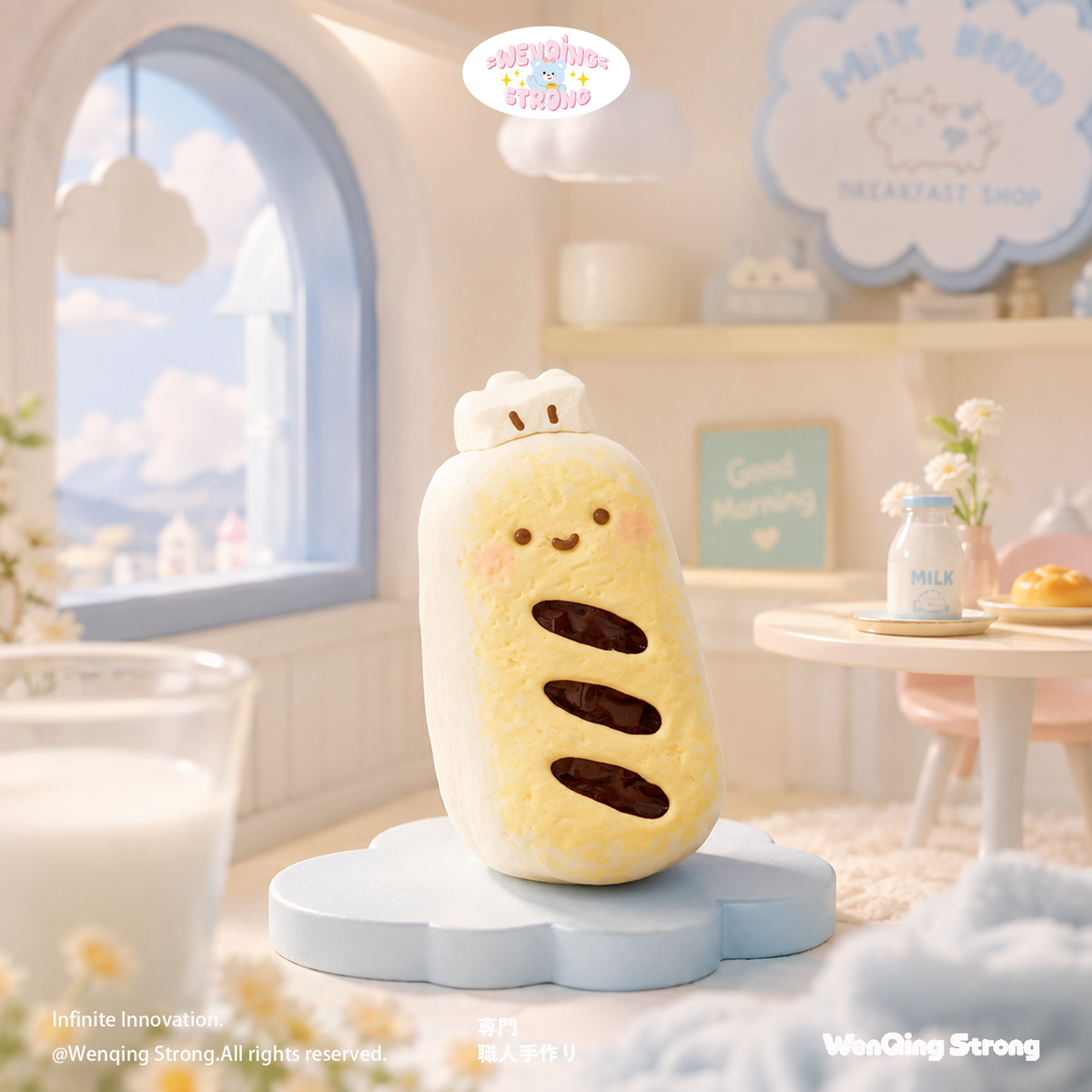 [WenQing Strong]Bread chef  [No returns or exchanges after opening] taba squishy Toy