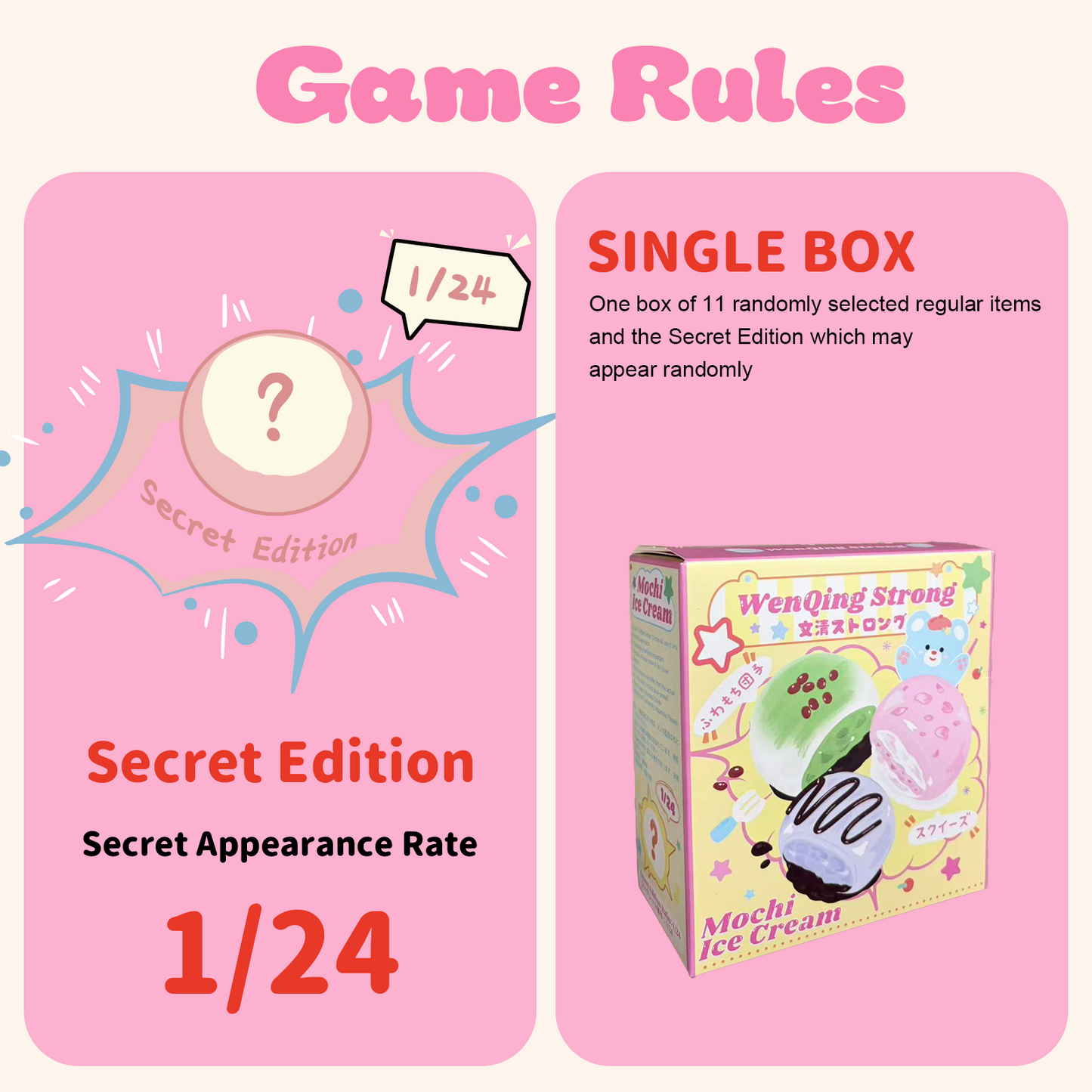 [Wenqing Strong]Mochi Ice Cream [No returns or exchanges once opened] Taba squishy -Blind Box