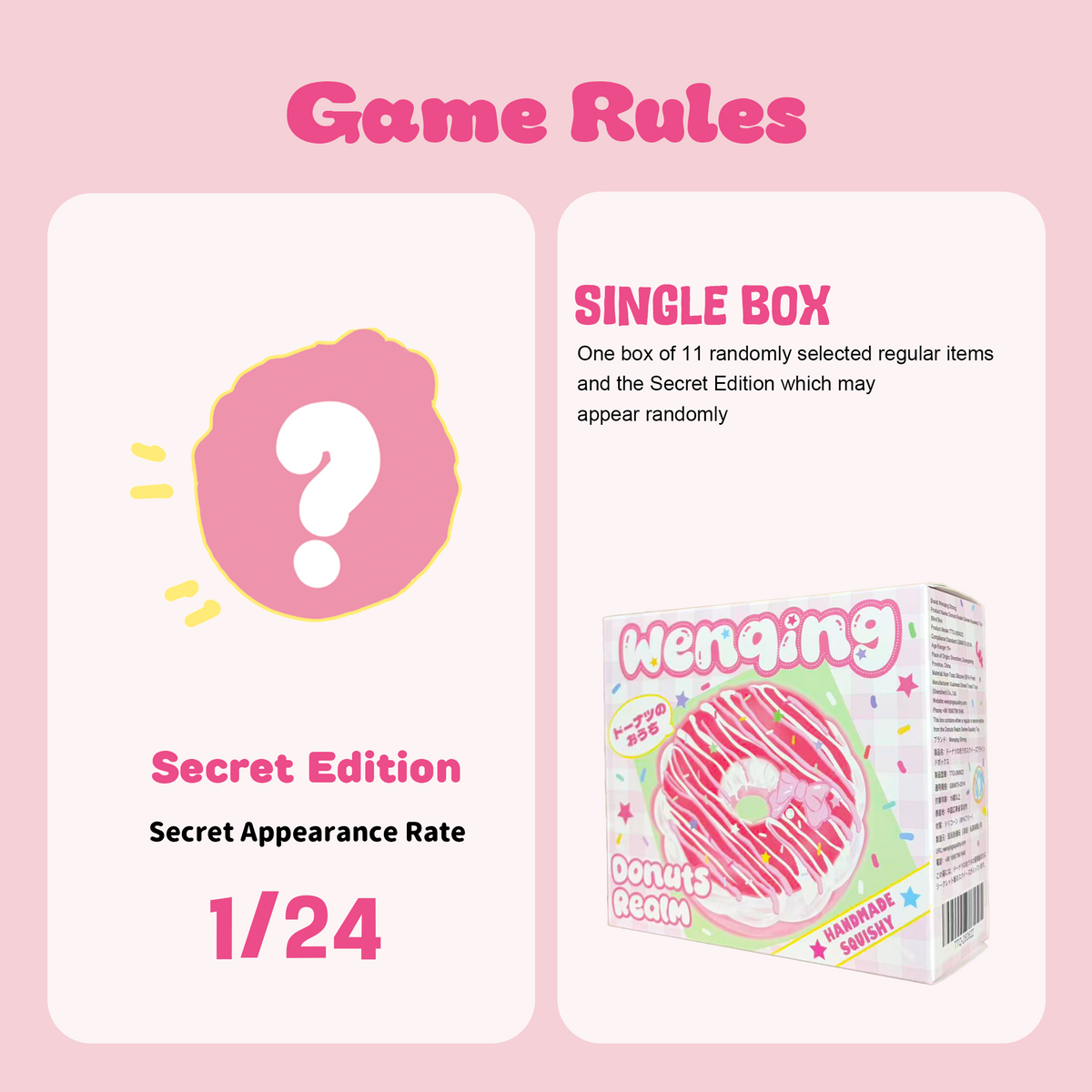 [Wenqing Strong]Donuts Realm [No returns or exchanges once opened] Taba squishy
