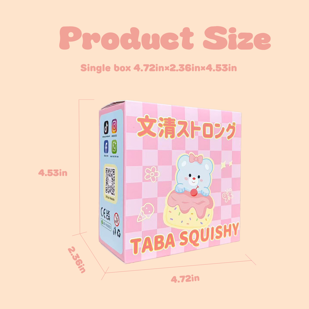 [Wenqing Strong]Sugar Cub【Marshmallow】taba squishy