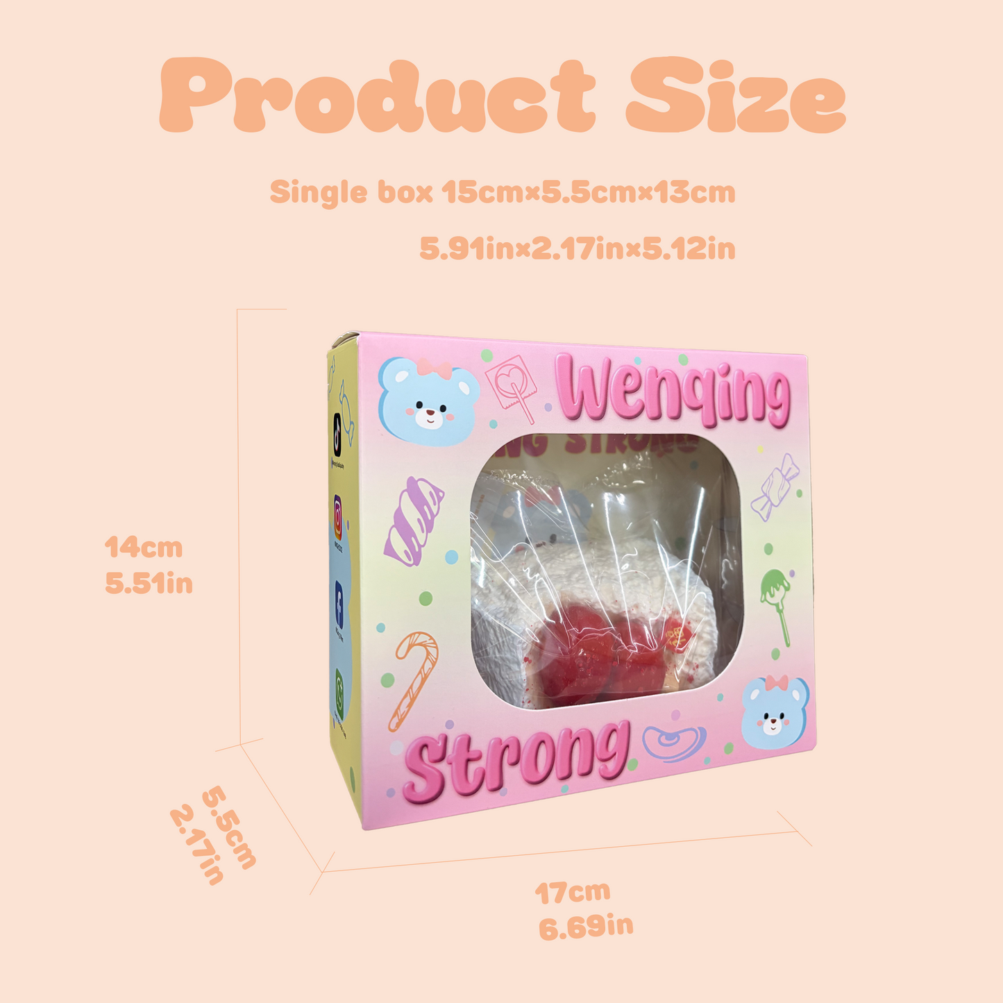 [WenQing Strong]Tanghulu Toast  [No returns or exchanges after opening] taba squishy Toy