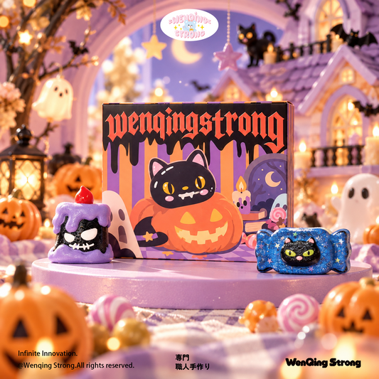 [WenQing Strong] Spooky Baby Gang 【Yogurt 】 [No returns or exchanges since opened] .taba squishy -blind boxes
