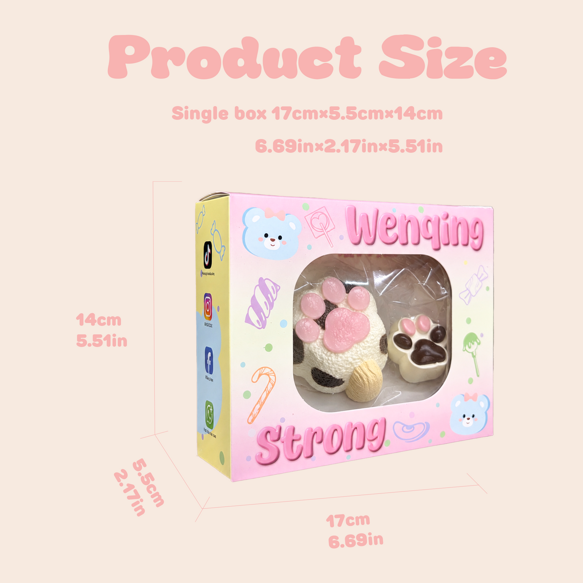 [Wenqing Strong]Moo Moo Paw Pops [No returns or exchanges once opened] Taba squishy