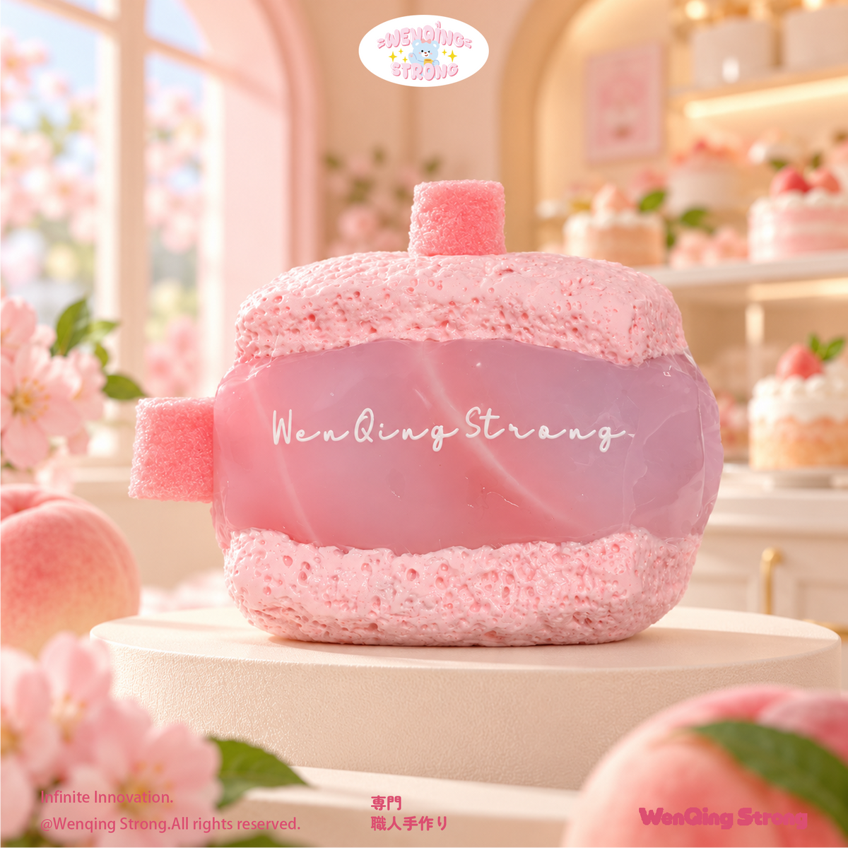 [Wenqing Strong]-Peach sandwich[yogurt] Taba squishy