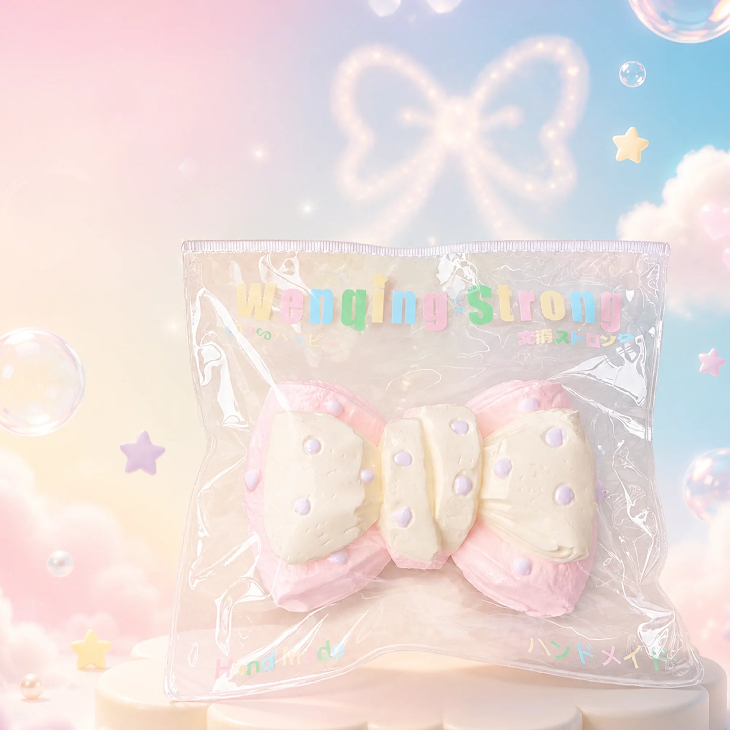 [Wenqing Strong]Polka Dot Bow [No returns or exchanges once opened] Taba squishy