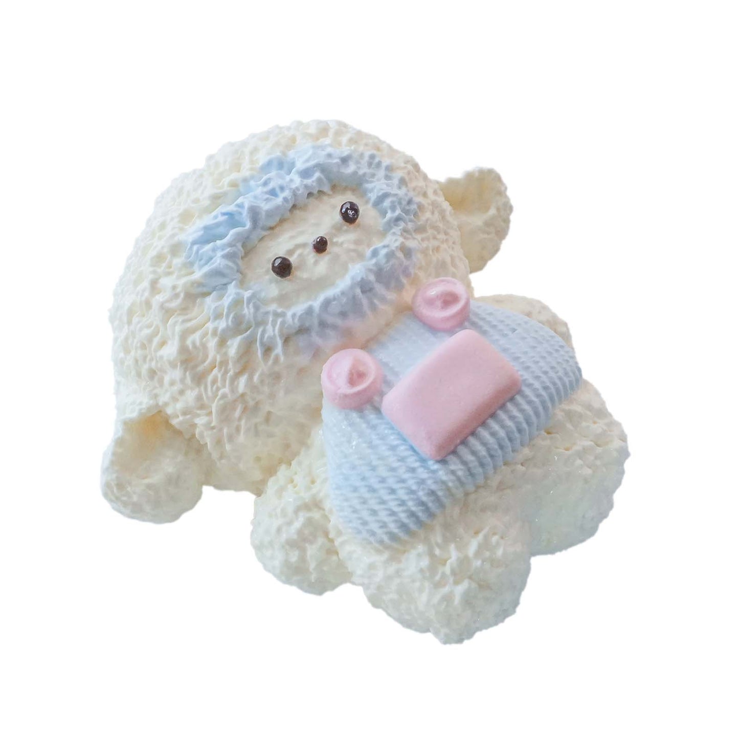 Fluffy blue-white lamb Taba Squishy