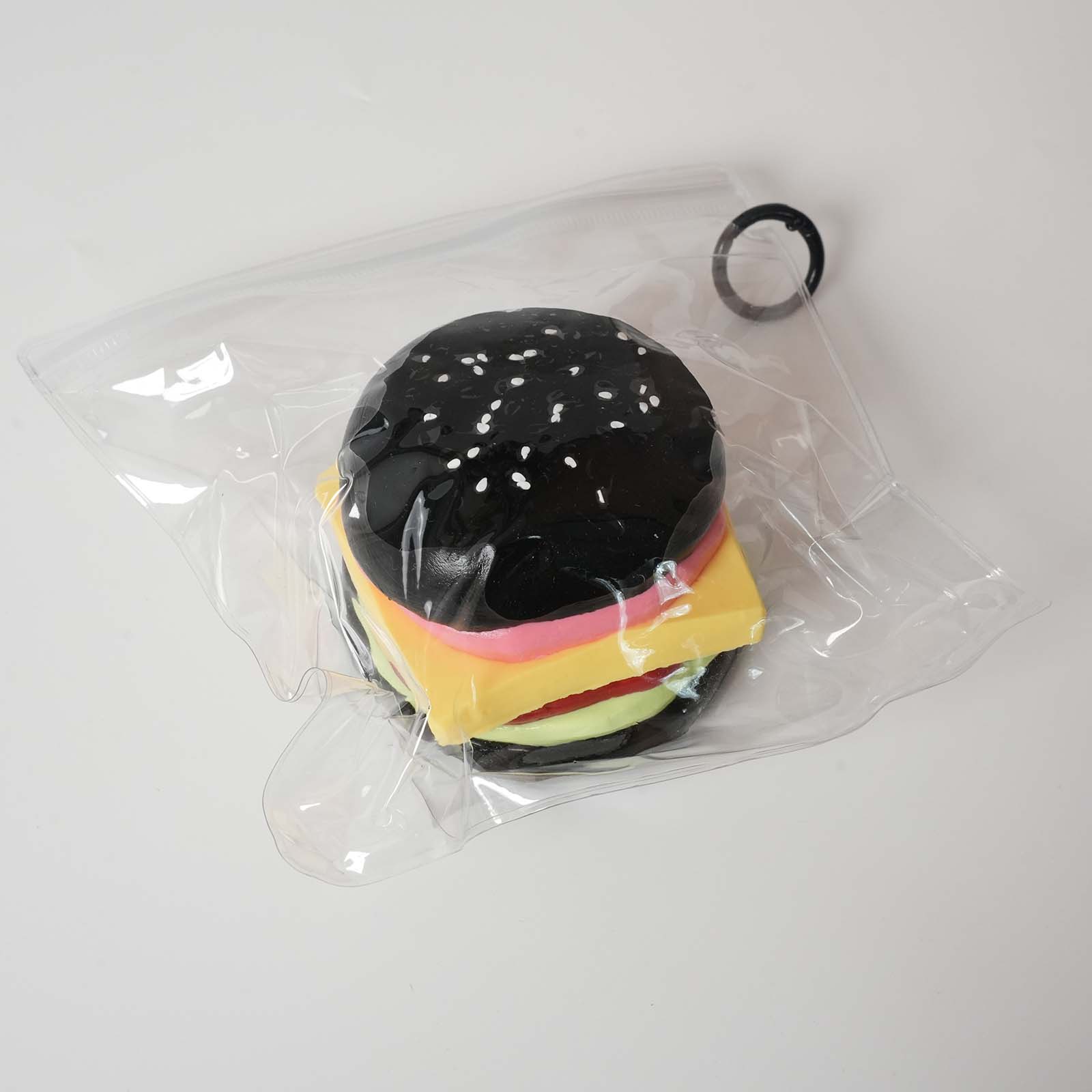 Black small Burger Taba Squishy