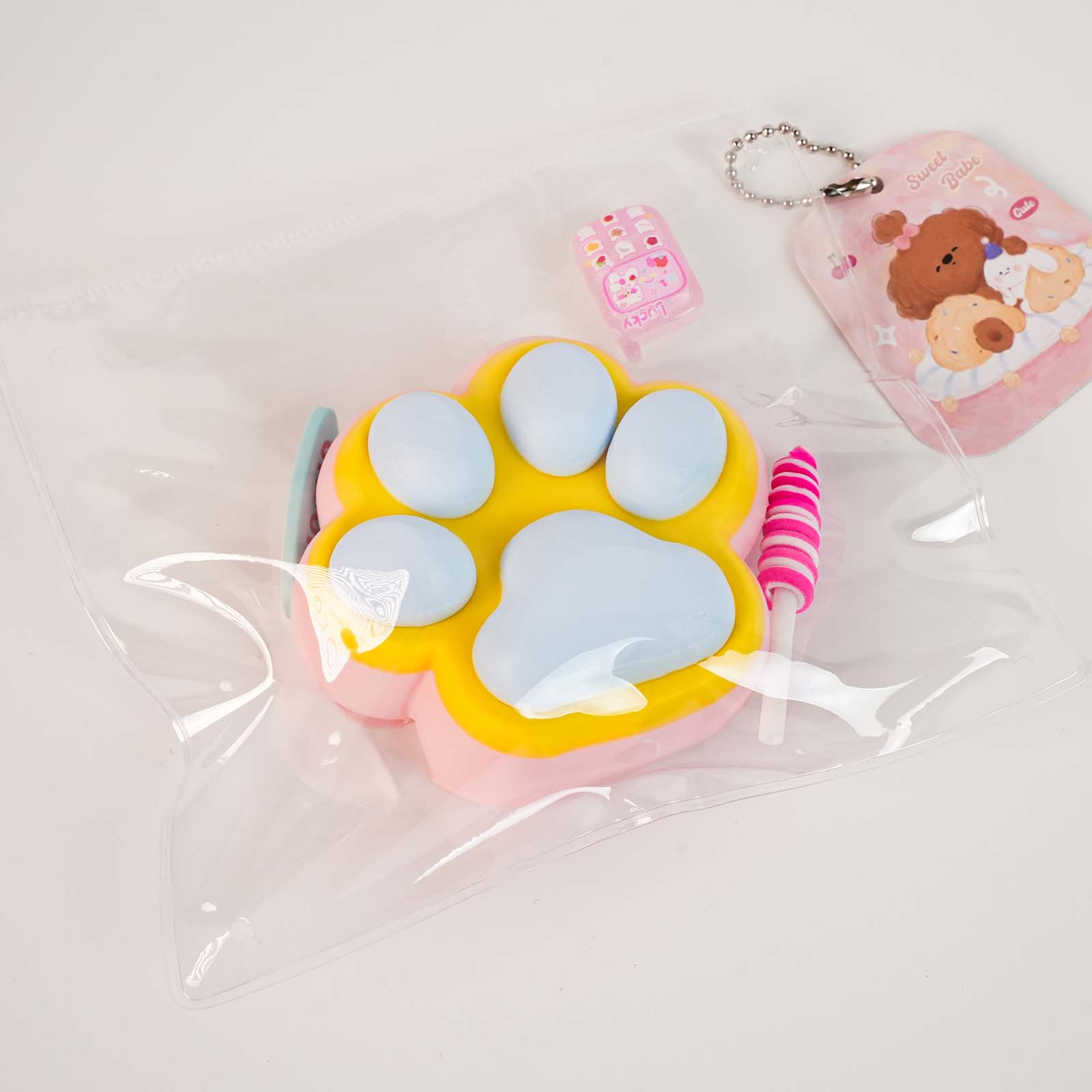 Pink-blue Paws Taba Squishy