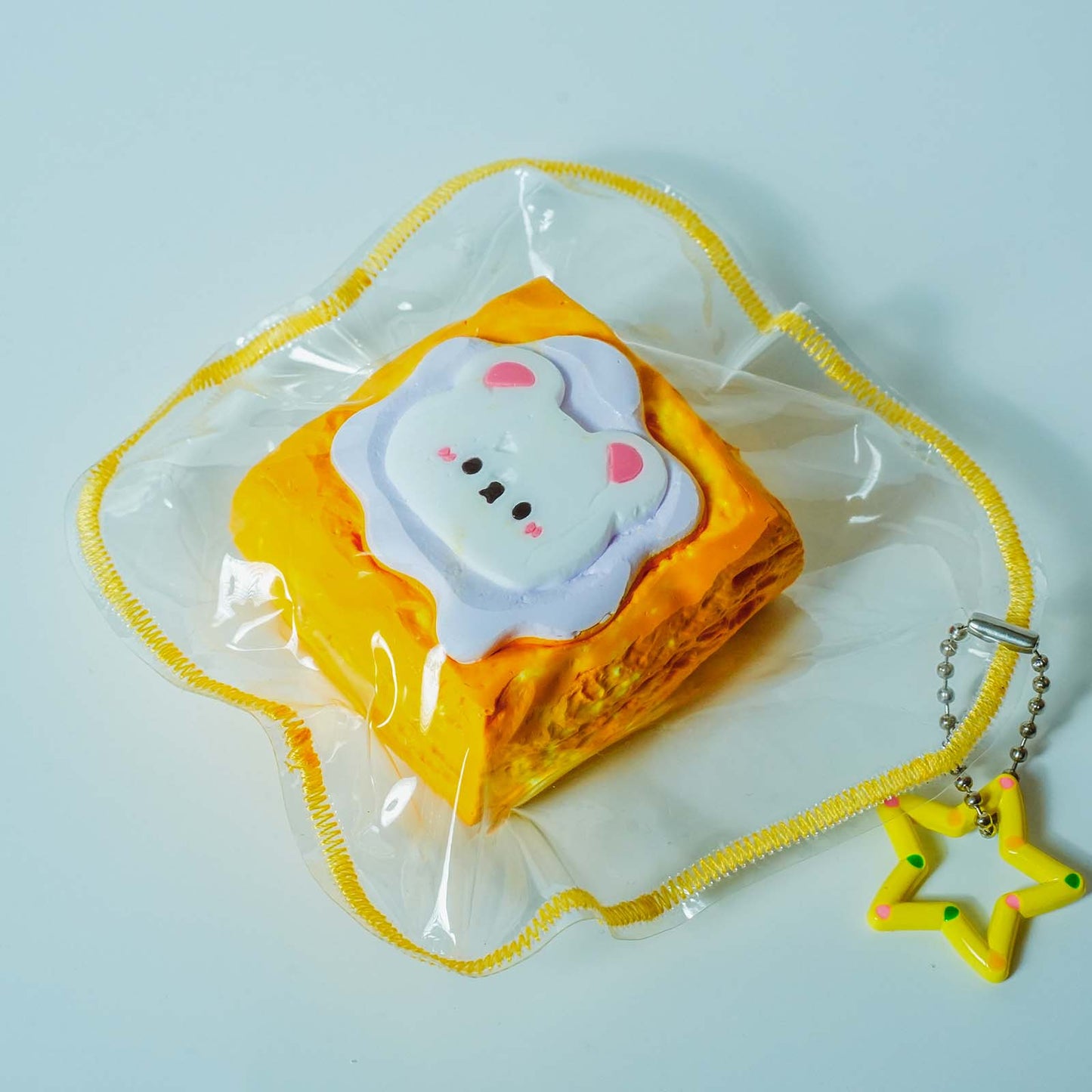 Orange Creamy bear Taba Squishy