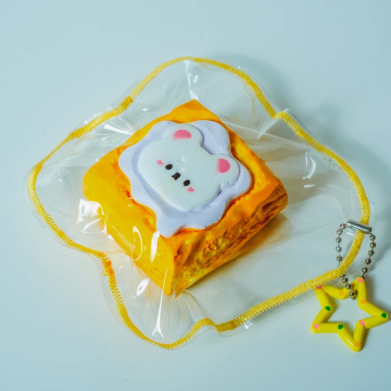 Orange Creamy bear Taba Squishy