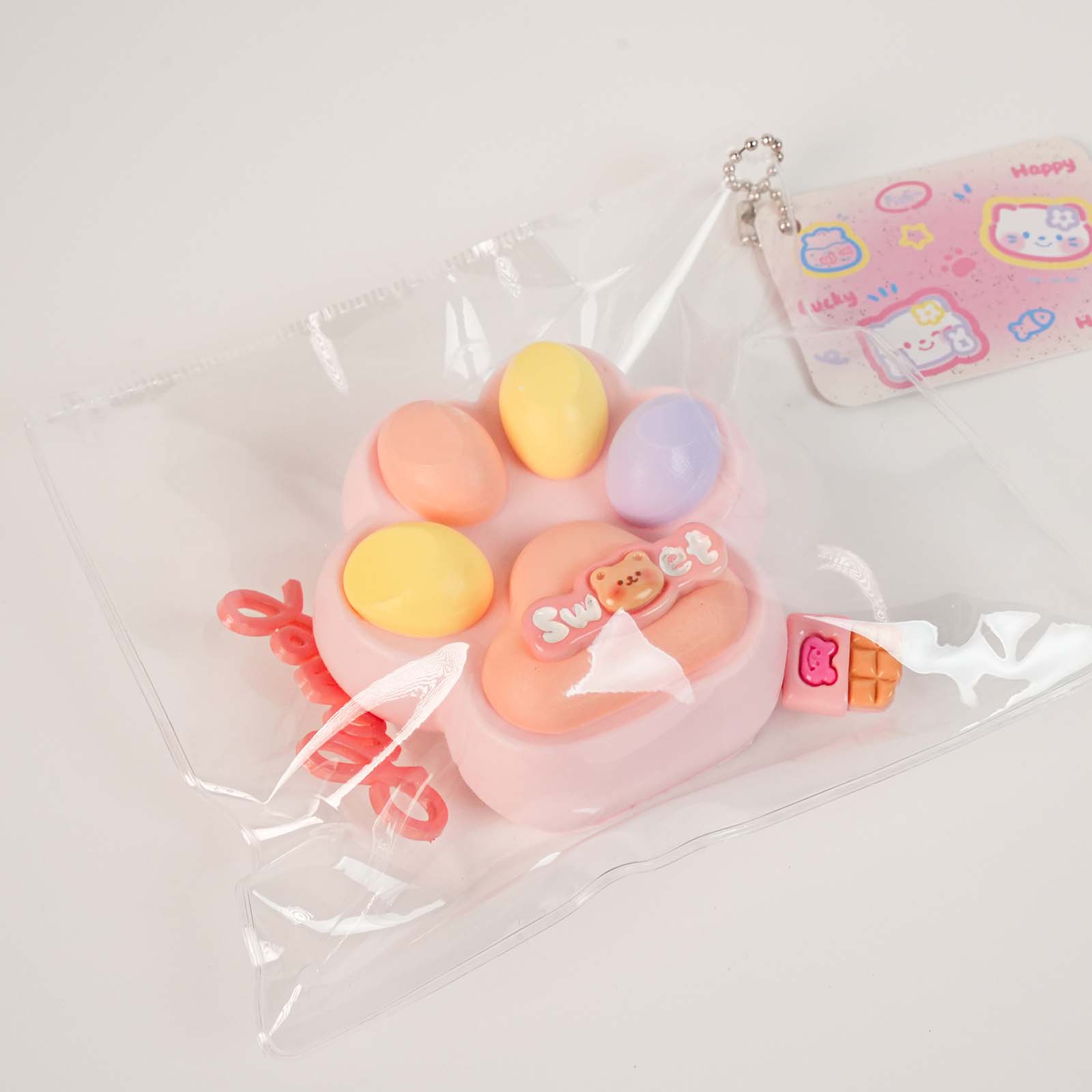 Pink sweet beans cat Paws Taba Squishy