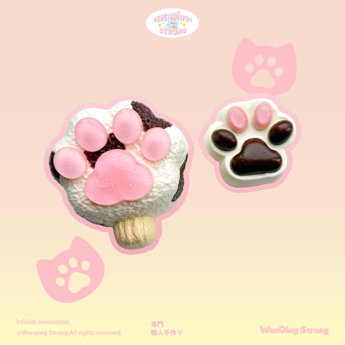 [Wenqing Strong]Moo Moo Paw Pops【Light Cream+Thick Cream】 [No returns or exchanges once opened] Taba squishy